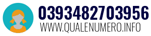 Numero di telefono 0393482703956 0393482703956