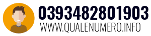 Numero di telefono 0393482801903 0393482801903