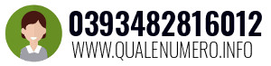 Numero di telefono 0393482816012 0393482816012