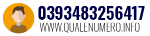 Numero di telefono 0393483256417 0393483256417