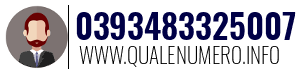 Numero di telefono 0393483325007 0393483325007