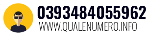 Numero di telefono 0393484055962 0393484055962