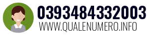 Numero di telefono 0393484332003 0393484332003
