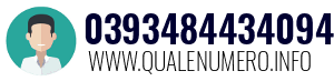 Numero di telefono 0393484434094 0393484434094