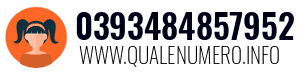 Numero di telefono 0393484857952 0393484857952