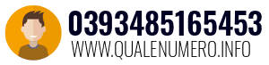 Numero di telefono 0393485165453 0393485165453