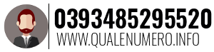 Numero di telefono 0393485295520 0393485295520