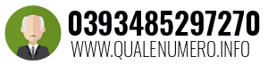 Numero di telefono 0393485297270 0393485297270