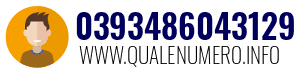 Numero di telefono 0393486043129 0393486043129