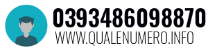 Numero di telefono 0393486098870 0393486098870