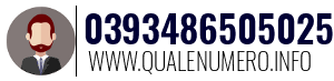 Numero di telefono 0393486505025 0393486505025