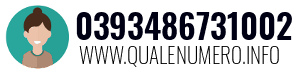 Numero di telefono 0393486731002 0393486731002