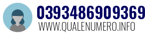 Numero di telefono 0393486909369 0393486909369