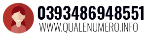 Numero di telefono 0393486948551 0393486948551