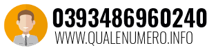 Numero di telefono 0393486960240 0393486960240