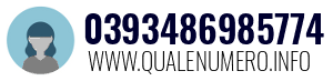 Numero di telefono 0393486985774 0393486985774