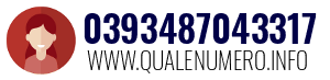 Numero di telefono 0393487043317 0393487043317