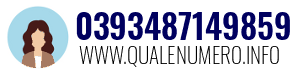 Numero di telefono 0393487149859 0393487149859
