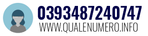 Numero di telefono 0393487240747 0393487240747