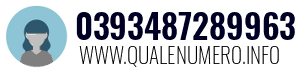 Numero di telefono 0393487289963 0393487289963