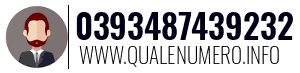 Numero di telefono 0393487439232 0393487439232