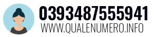 Numero di telefono 0393487555941 0393487555941