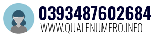 Numero di telefono 0393487602684 0393487602684