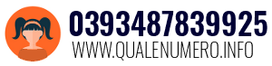 Numero di telefono 0393487839925 0393487839925