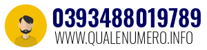 Numero di telefono 0393488019789 0393488019789