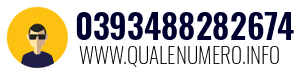 Numero di telefono 0393488282674 0393488282674