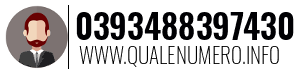 Numero di telefono 0393488397430 0393488397430