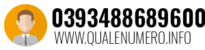 Numero di telefono 0393488689600 0393488689600