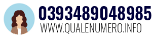 Numero di telefono 0393489048985 0393489048985
