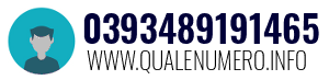 Numero di telefono 0393489191465 0393489191465