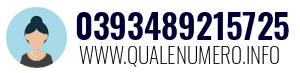 Numero di telefono 0393489215725 0393489215725