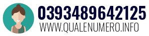 Numero di telefono 0393489642125 0393489642125