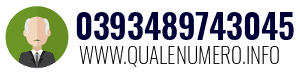 Numero di telefono 0393489743045 0393489743045
