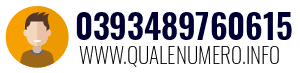 Numero di telefono 0393489760615 0393489760615