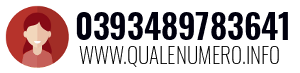 Numero di telefono 0393489783641 0393489783641
