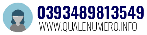 Numero di telefono 0393489813549 0393489813549