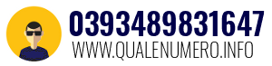Numero di telefono 0393489831647 0393489831647