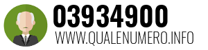 Numero di telefono 03934900 03934900