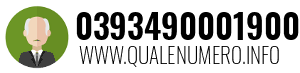 Numero di telefono 0393490001900 0393490001900