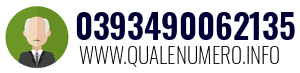 Numero di telefono 0393490062135 0393490062135