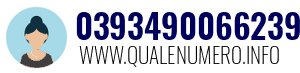 Numero di telefono 0393490066239 0393490066239