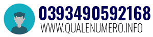 Numero di telefono 0393490592168 0393490592168