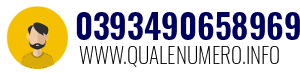 Numero di telefono 0393490658969 0393490658969