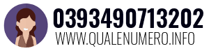 Numero di telefono 0393490713202 0393490713202
