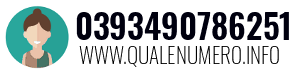Numero di telefono 0393490786251 0393490786251