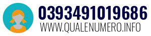 Numero di telefono 0393491019686 0393491019686